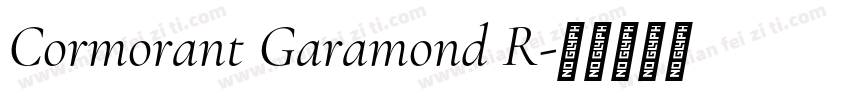 Cormorant Garamond R字体转换